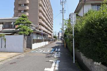 敷地東側の前面道路