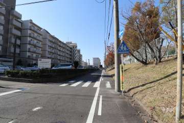 敷地北東側の前面道路