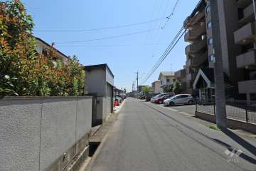 敷地北側の前面道路