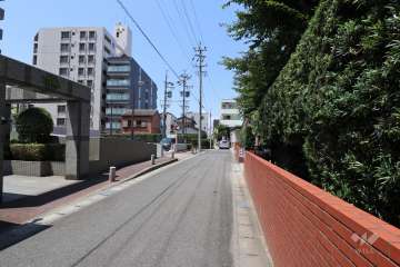 敷地北側の前面道路