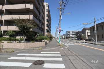 敷地東側の前面道路