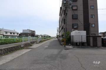 敷地南側の前面道路（東側から）