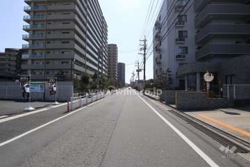 敷地東側の前面道路（北側から）
