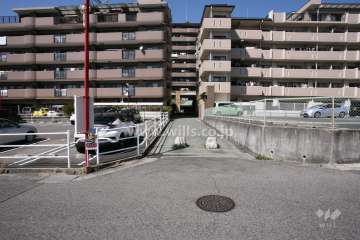 敷地東側の前面道路（南側から）