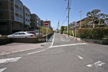 敷地北側の前面道路(東側から)