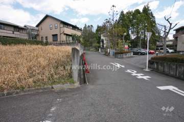 敷地北側の前面道路(西側から)
