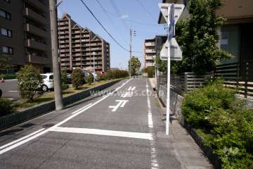敷地東側の前面道路
