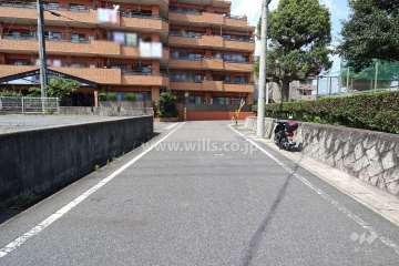敷地南側の前面道路（南側から）