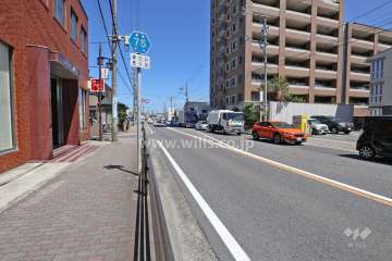 敷地西側の前面道路（南側から）