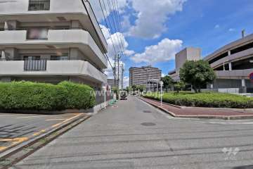 敷地東側の前面道路（南側から）