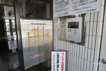 オートロックの操作盤、案内板