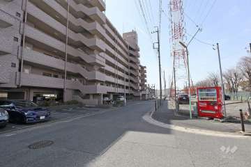 敷地北側の前面道路（東側から）