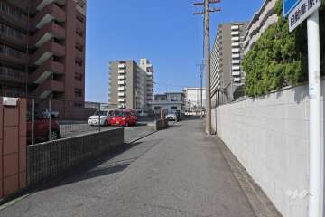敷地北側の前面道路（東側から）