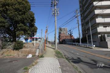 敷地西側の前面道路（南側から）