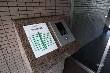 オートロックの操作盤、案内板