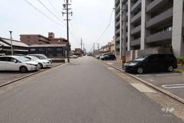 敷地南側の前面道路（東側から）
