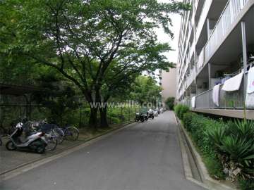 千里一条池スカイハイツC棟の敷地南部分