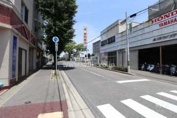 敷地東側の前面道路（南側から）