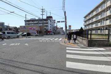 敷地南側の前面道路（東側から）