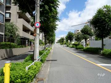 敷地東側の前面道路