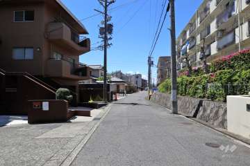 敷地北側の前面道路