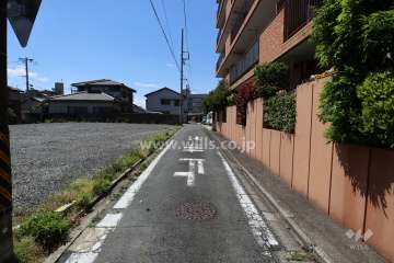 敷地南側の前面道路（東側から）