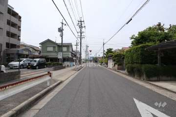 敷地北側の前面道路（東側から）