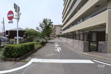 敷地南側の前面道路（東側から）