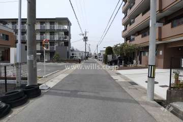 敷地南側の前面道路（東側から）