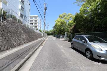 敷地東側の前面道路（南側から）