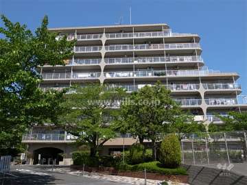 千里一条池スカイハイツA棟の外観（南側から）