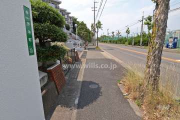 敷地東側の前面道路