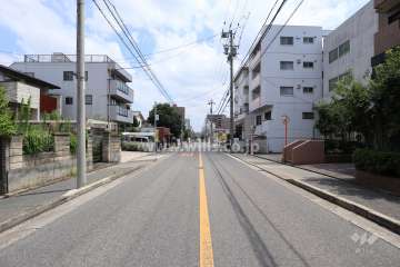 敷地北側の前面道路（西側から）