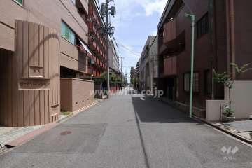 敷地南側の前面道路（西側から）