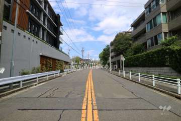 敷地東側の前面道路（南側から）
