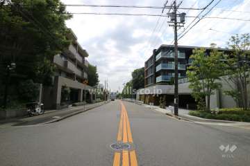 敷地東側の前面道路（北側から）