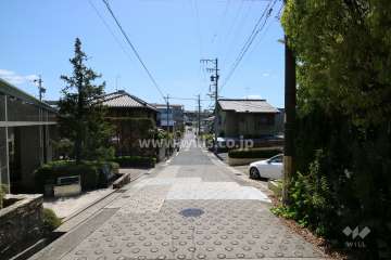 敷地東側の前面道路（北側から）