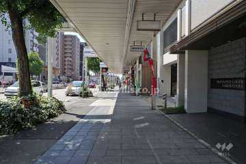 敷地東側の前面道路（北側から）