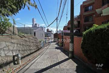 敷地東側の前面道路（北側から）
