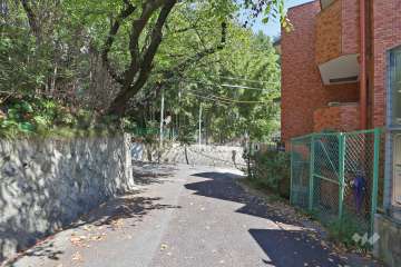 敷地北側の前面道路（西側から）