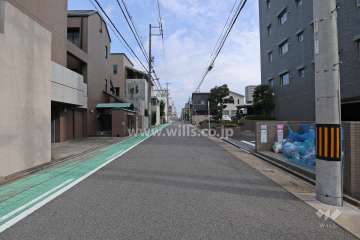 敷地西側の前面道路（南側から）