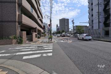 敷地南側の前面道路（西側から）