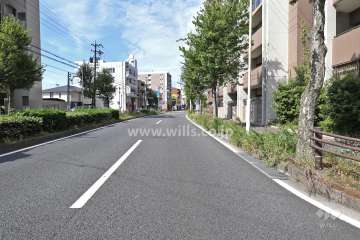 敷地南側の前面道路（東側から）
