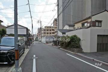 敷地北側の前面道路(西側から)