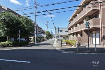 敷地北側の前面道路（東側から）