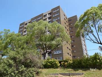 府公社千里津雲台団地A-22棟の外観(南東側から)