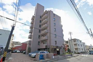 グランドメゾン庄内緑地公園の外観（北西側から）