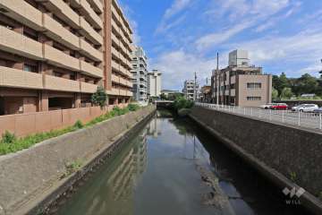 敷地東側は堀川が流れています。