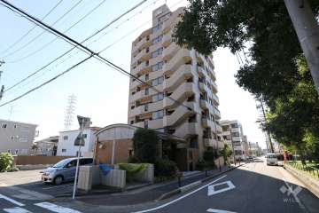 ライオンズマンション中小田井公園の外観（北西側から）