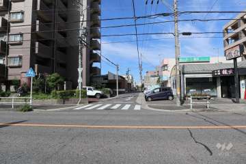 敷地北側の前面道路（東側から）